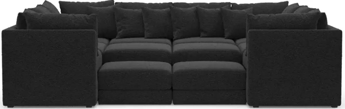 Nest Hybrid Comfort 9-Piece Pit Sectional - Bloke Obsidian