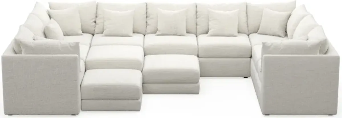 Nest Hybrid Comfort 9-Piece Large Pit Sectional - Bantu Pearl