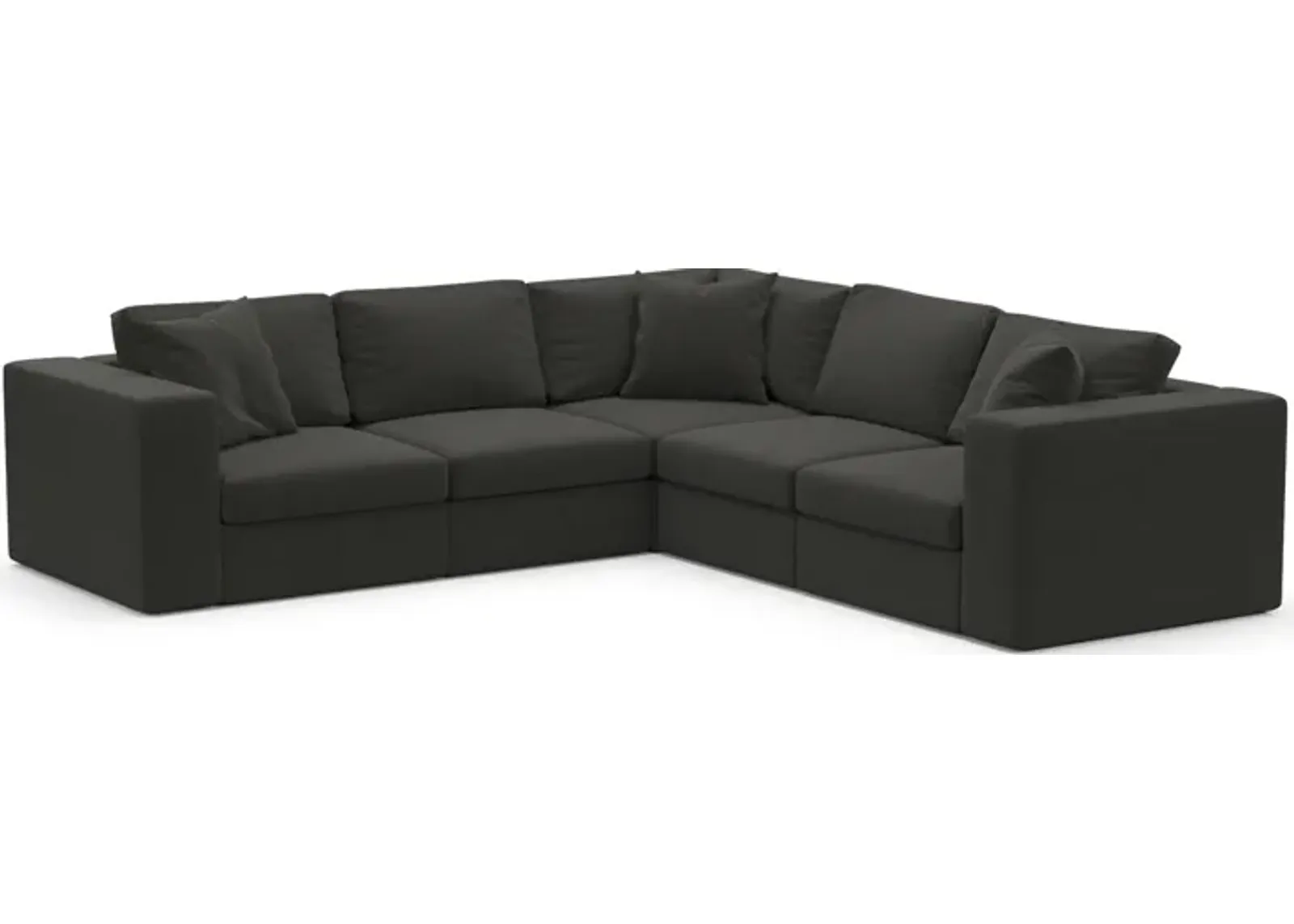 Collin Foam Comfort 5-Piece Sectional - Liv Onyx