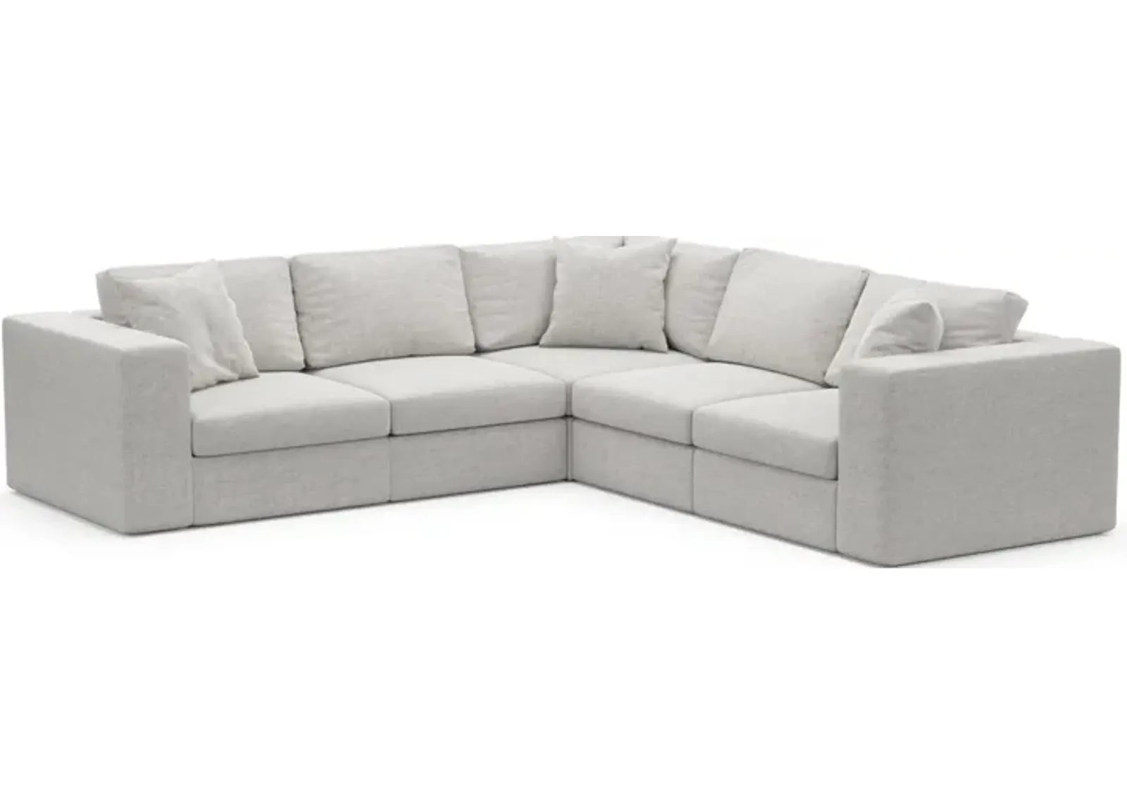 Collin Foam Comfort 5-Piece Sectional - Adario Fog