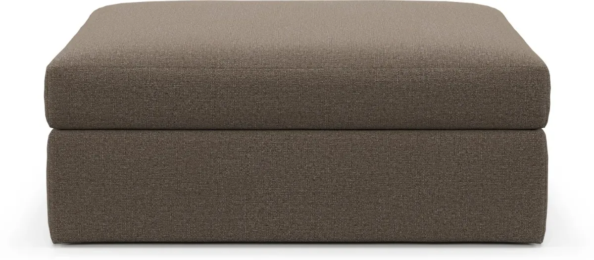 Collin Hybrid Comfort Ottoman - Liv Umber