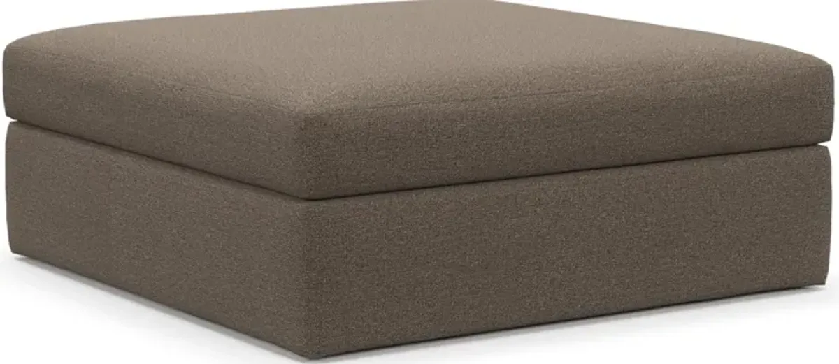 Collin Hybrid Comfort Ottoman - Liv Umber