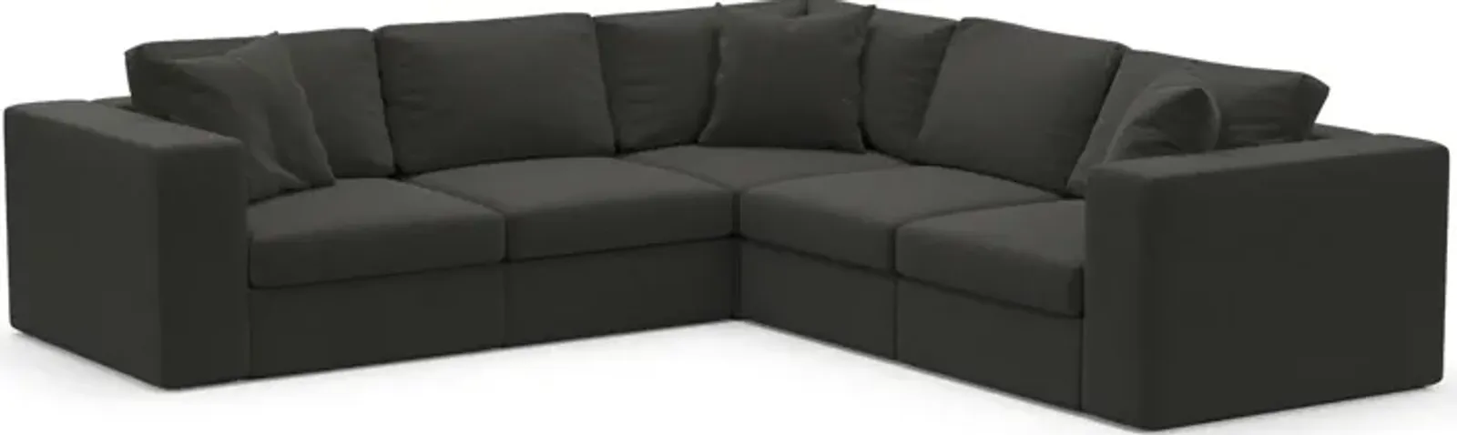 Collin Hybrid Comfort 5-Piece Sectional - Liv Onyx