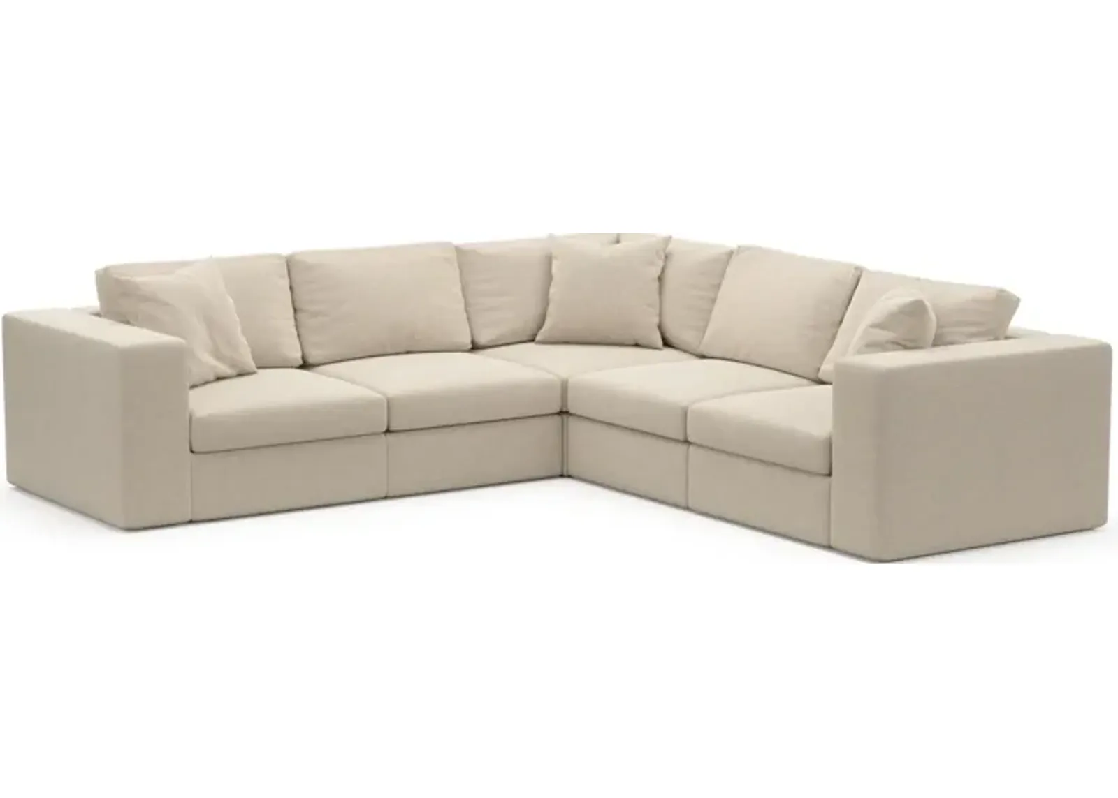 Collin Hybrid Comfort 5-Piece Sectional - Basker Antique