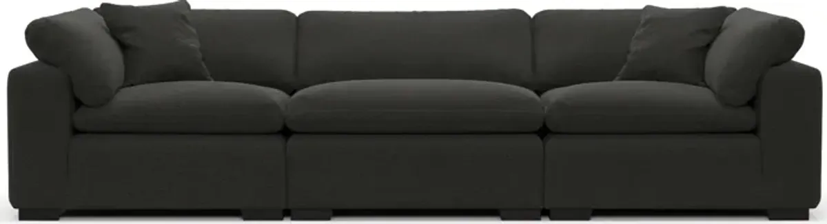 Plush Feathered Comfort 3-Piece Sofa - Liv Onyx