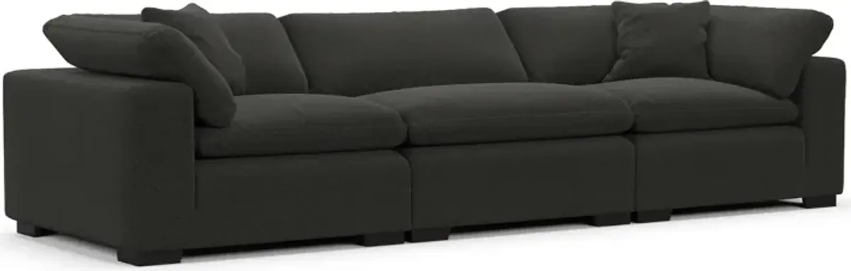 Plush Feathered Comfort 3-Piece Sofa - Liv Onyx