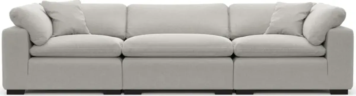 Plush Feathered Comfort 3-Piece Sofa - Basker Dove