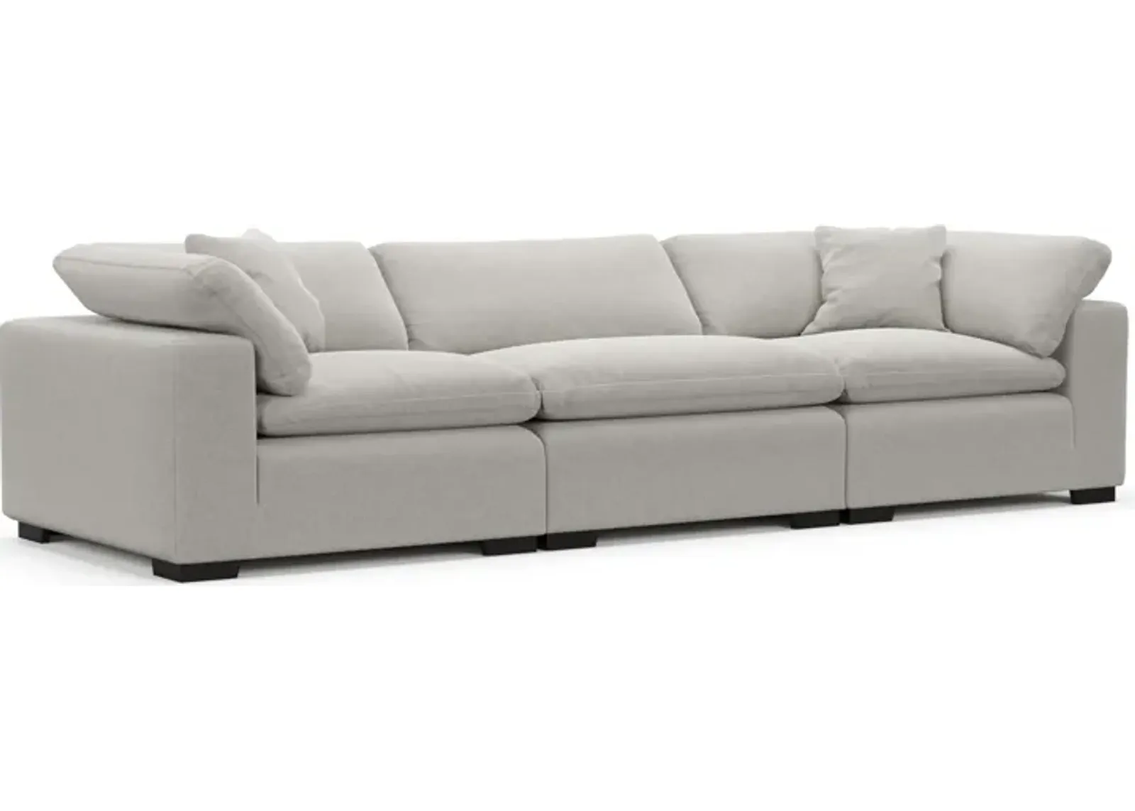 Plush Feathered Comfort 3-Piece Sofa - Basker Dove