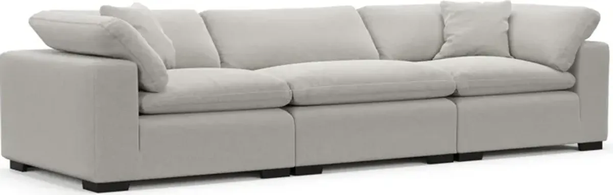 Plush Feathered Comfort 3-Piece Sofa - Basker Dove