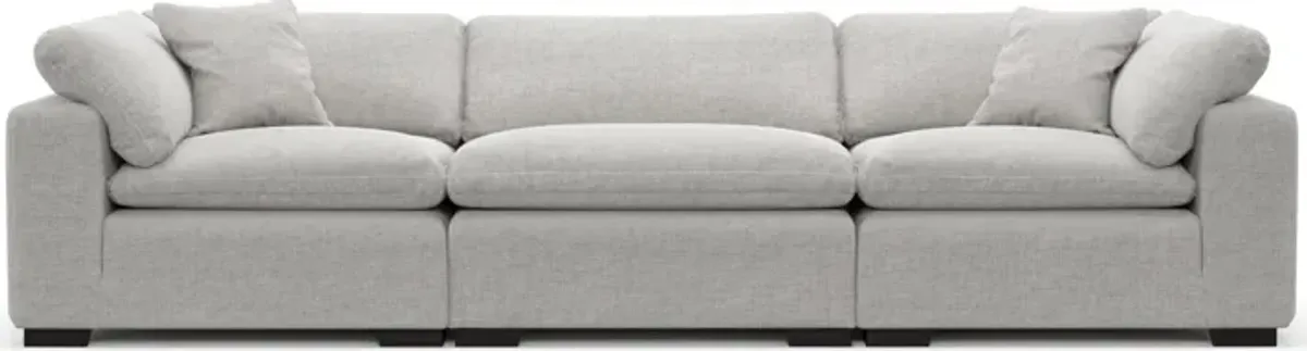 Plush Feathered Comfort 3-Piece Sofa - Adario Fog