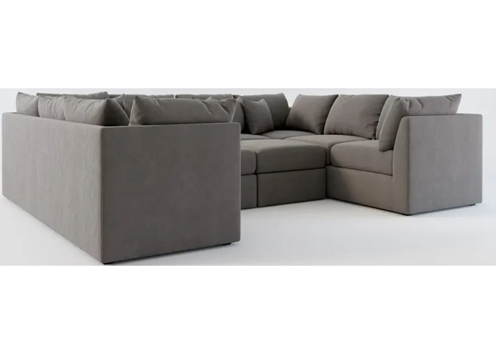 Nest Hybrid Comfort 5-Piece Pit Sectional - Merrimac Ash