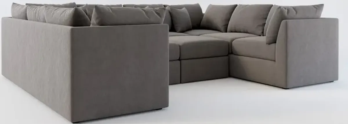 Nest Hybrid Comfort 5-Piece Pit Sectional - Merrimac Ash