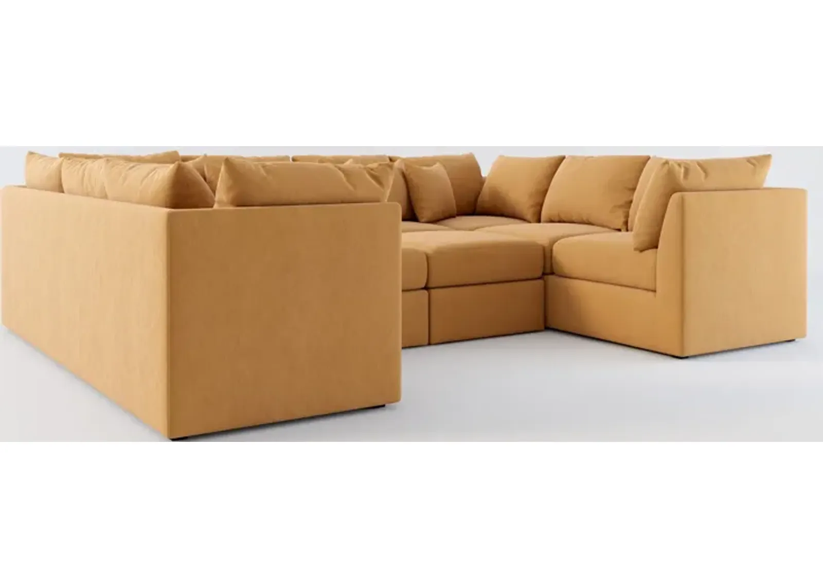 Nest Hybrid Comfort 5-Piece Pit Sectional - Merrimac Topaz