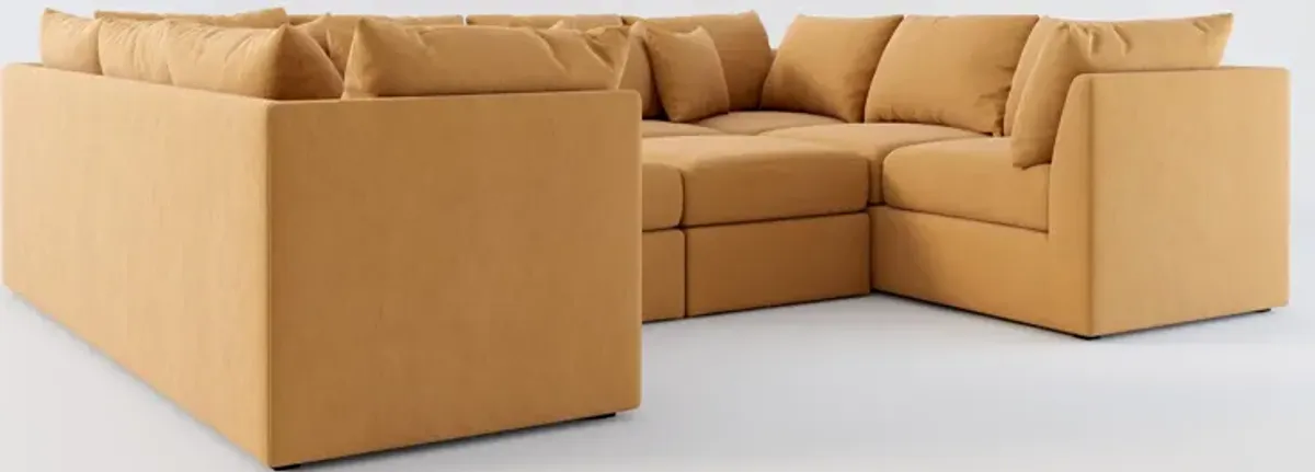 Nest Hybrid Comfort 5-Piece Pit Sectional - Merrimac Topaz