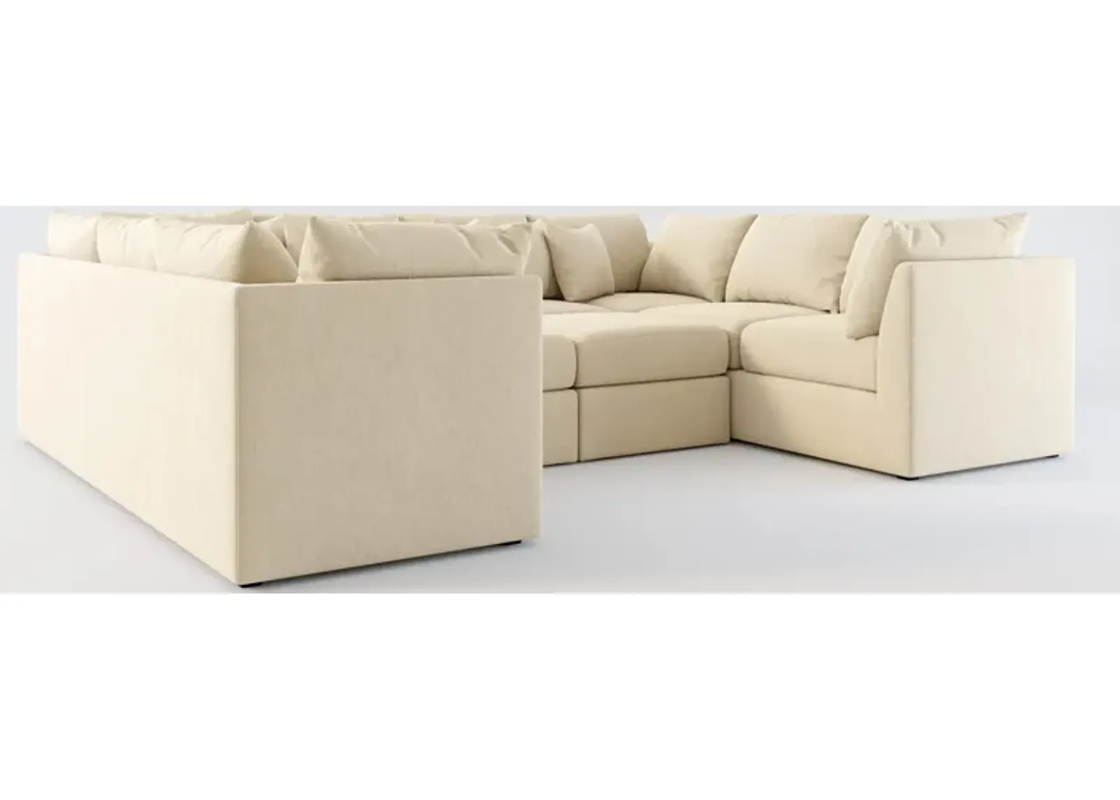 Nest Hybrid Comfort 5-Piece Pit Sectional - Merrimac Ecru