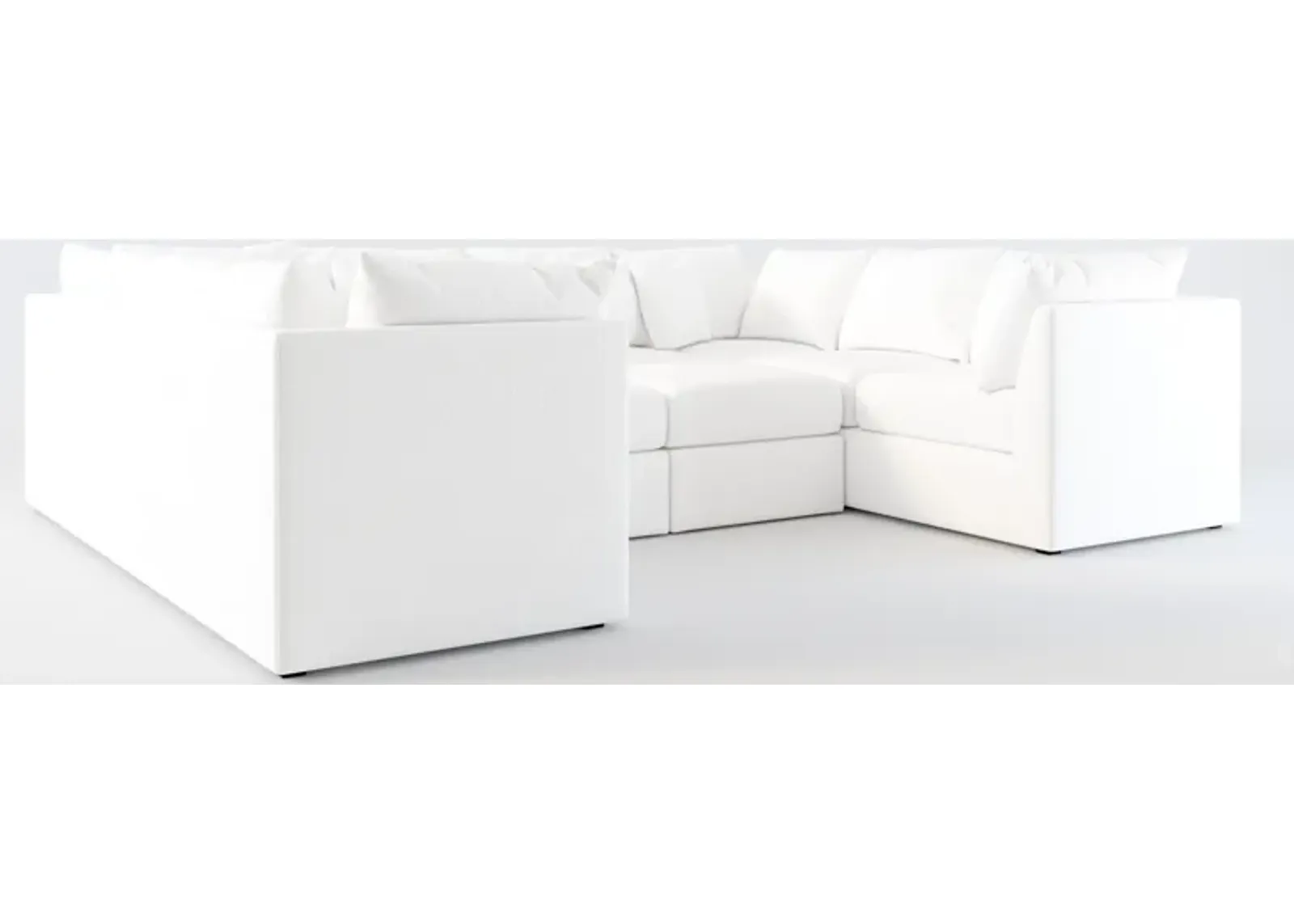 Nest Hybrid Comfort 5-Piece Pit Sectional - Lovie Chalk