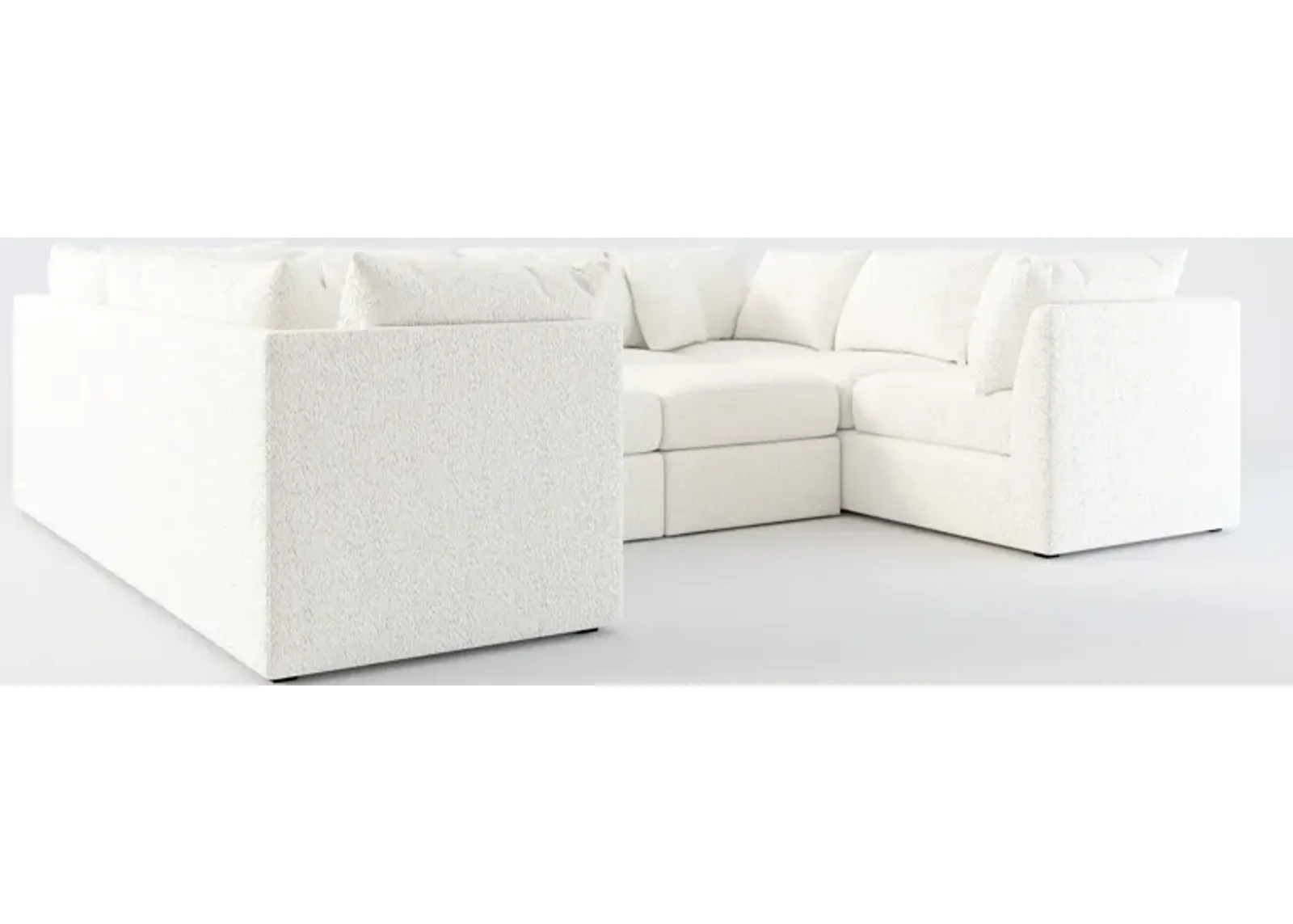 Nest Hybrid Comfort 5-Piece Pit Sectional - River Rock Ivory