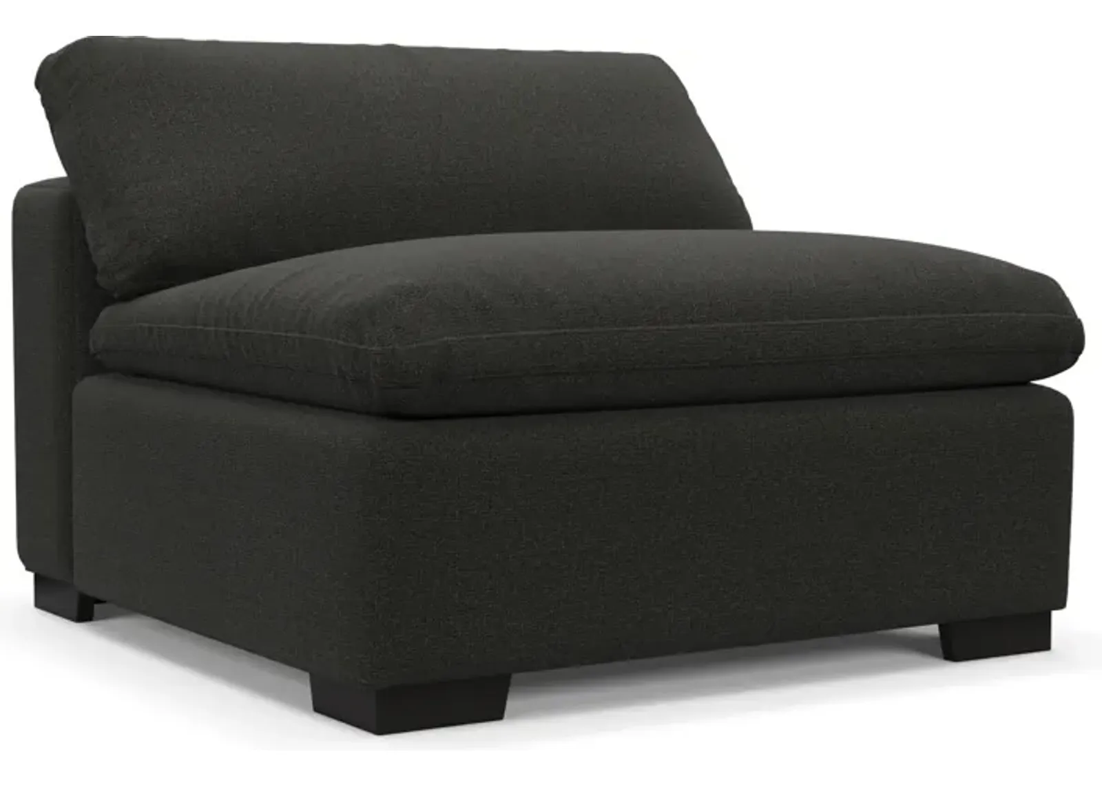 Plush Feathered Comfort Armless Chair - Liv Onyx