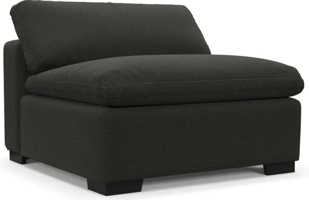 Plush Feathered Comfort Armless Chair - Liv Onyx