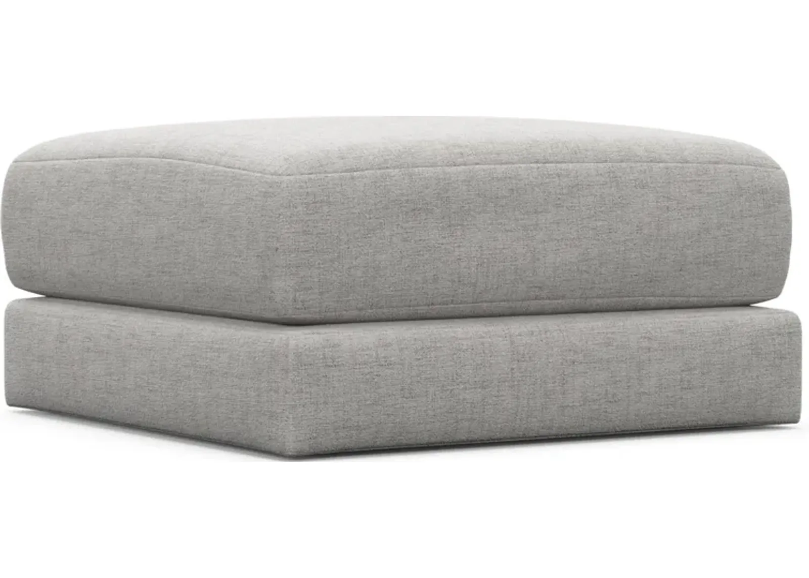 Nest Hybrid Comfort Short Ottoman - Adario Fog