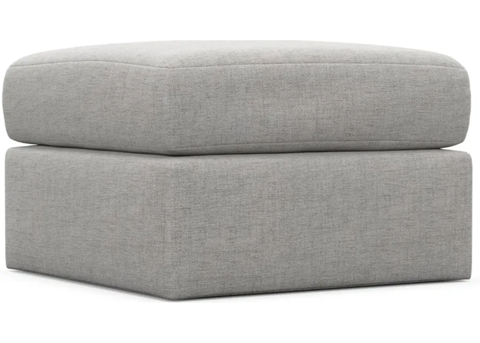 Nest Hybrid Comfort Tall Ottoman - Adario Fog