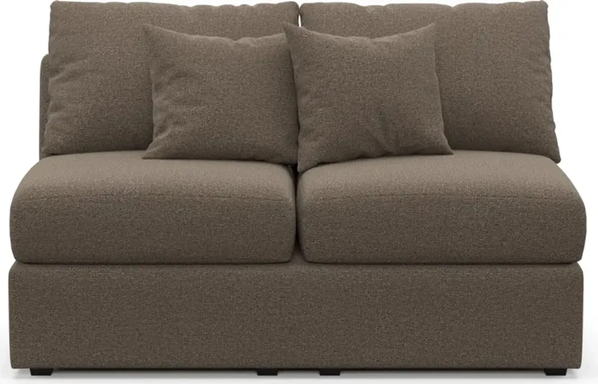 Nest Hybrid Comfort Armless Loveseat - Liv Umber