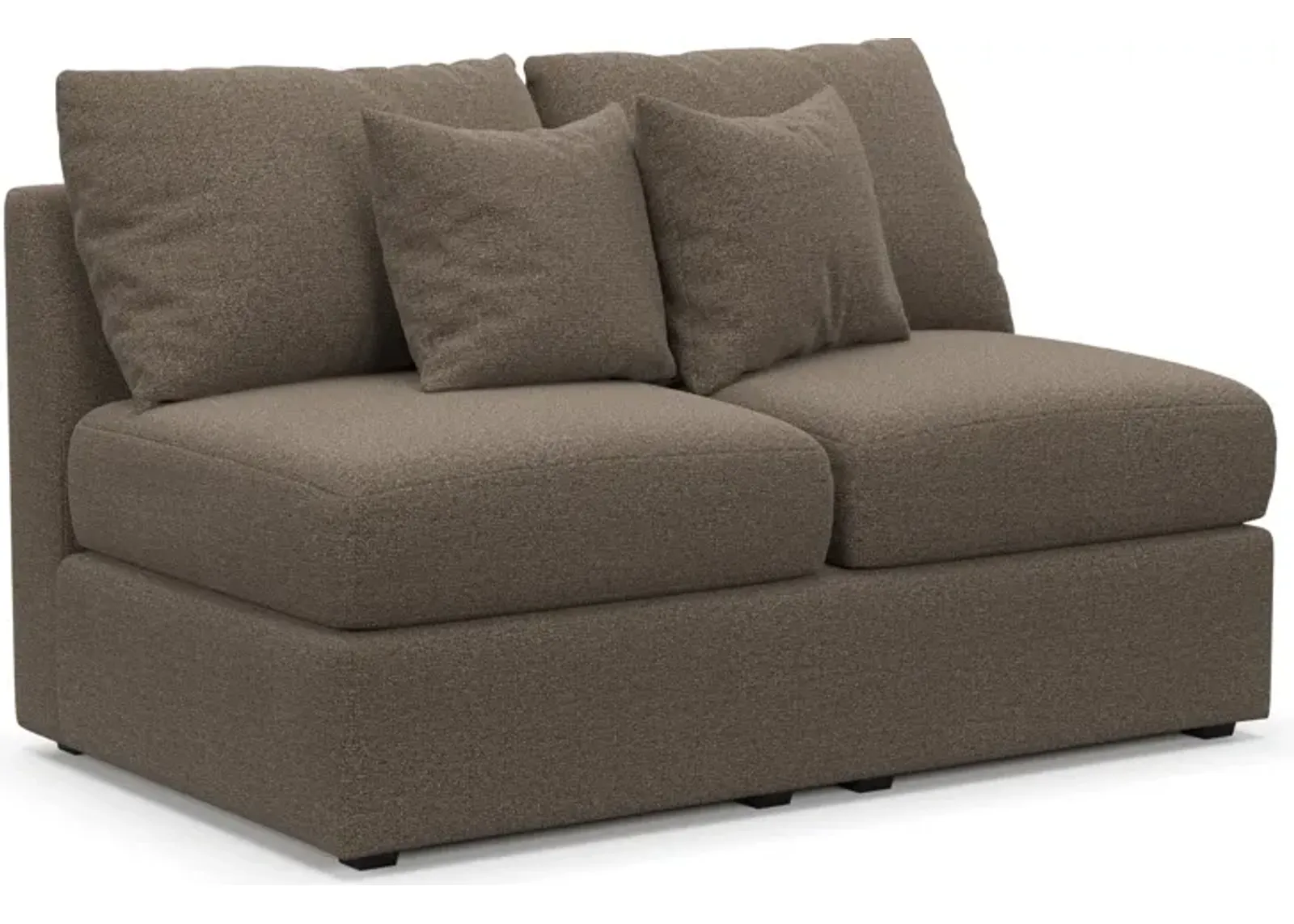 Nest Hybrid Comfort Armless Loveseat - Liv Umber