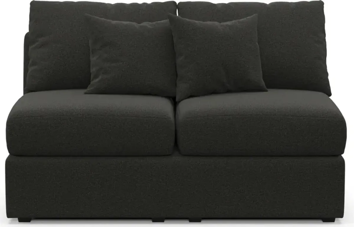 Nest Hybrid Comfort Armless Loveseat - Liv Onyx