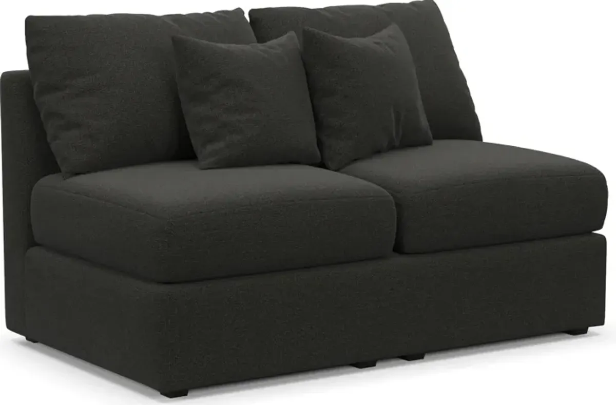 Nest Hybrid Comfort Armless Loveseat - Liv Onyx