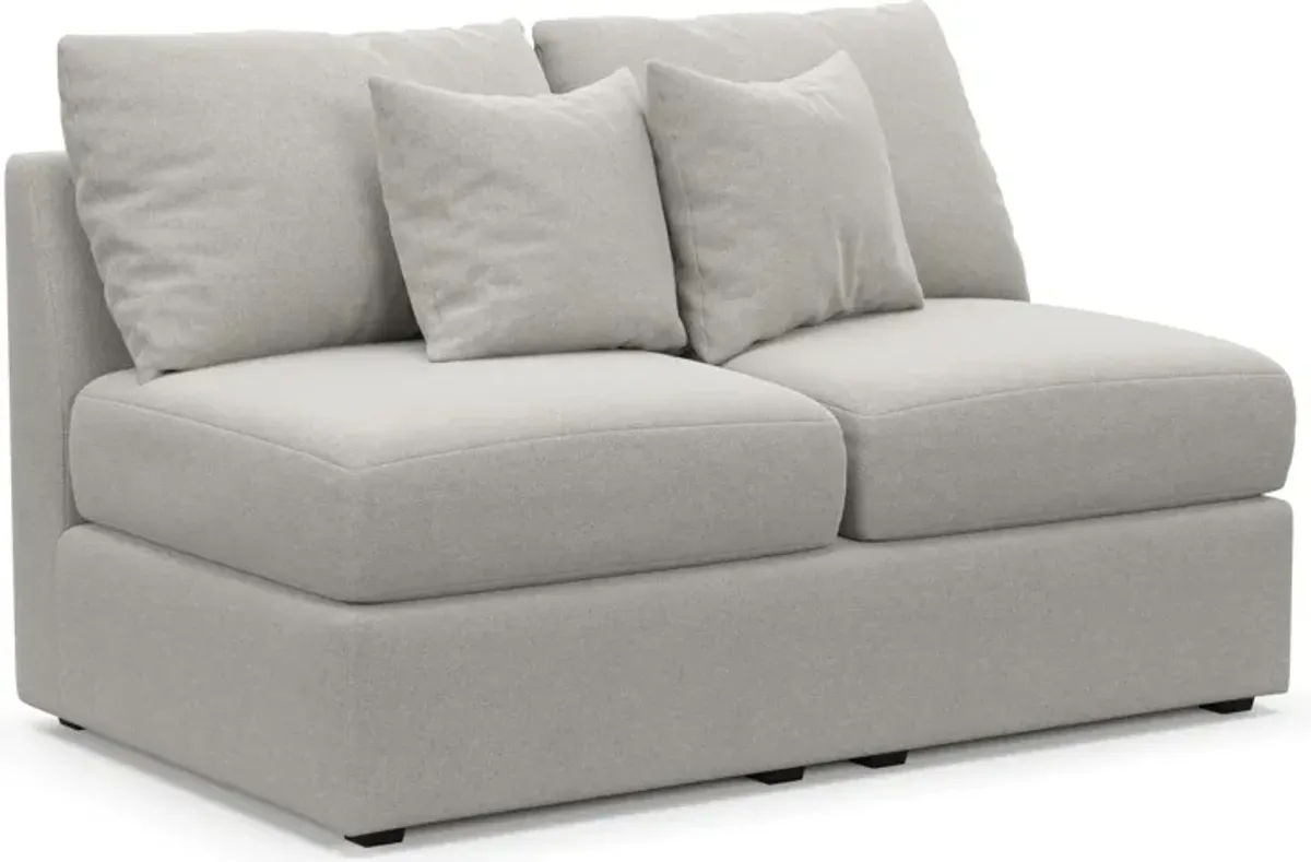 Nest Hybrid Comfort Armless Loveseat - Basker Dove