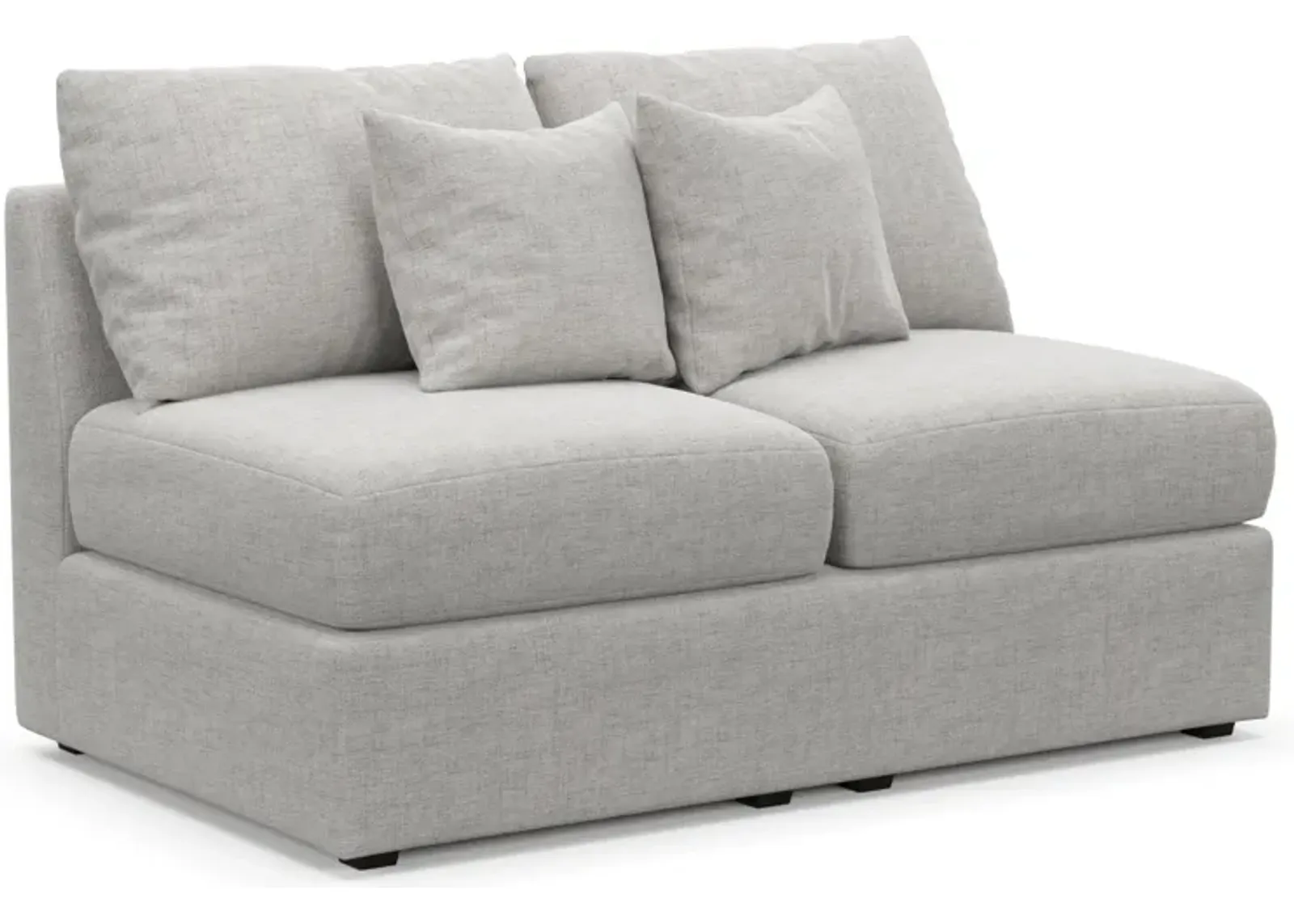 Nest Hybrid Comfort Armless Loveseat - Adario Fog