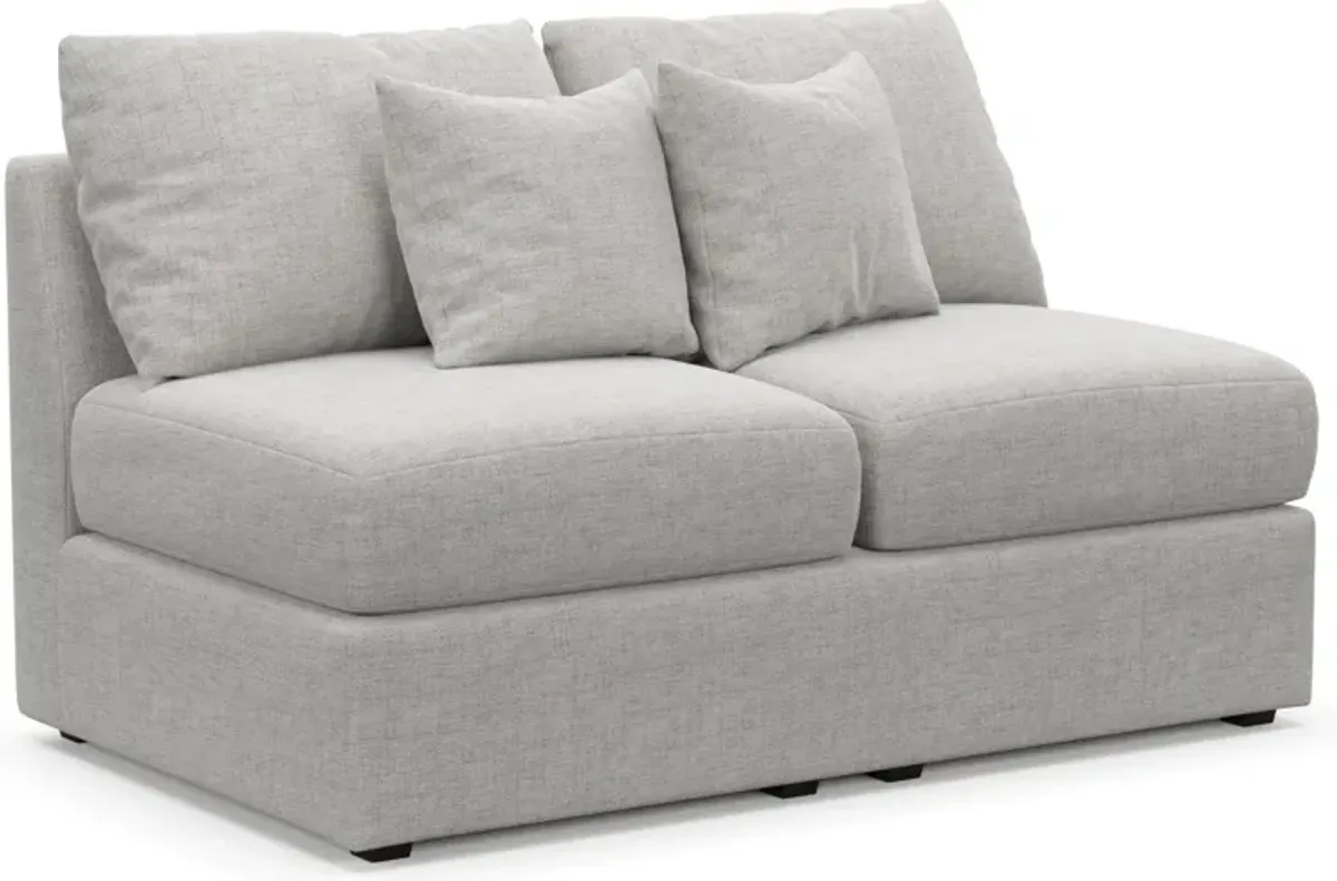 Nest Hybrid Comfort Armless Loveseat - Adario Fog