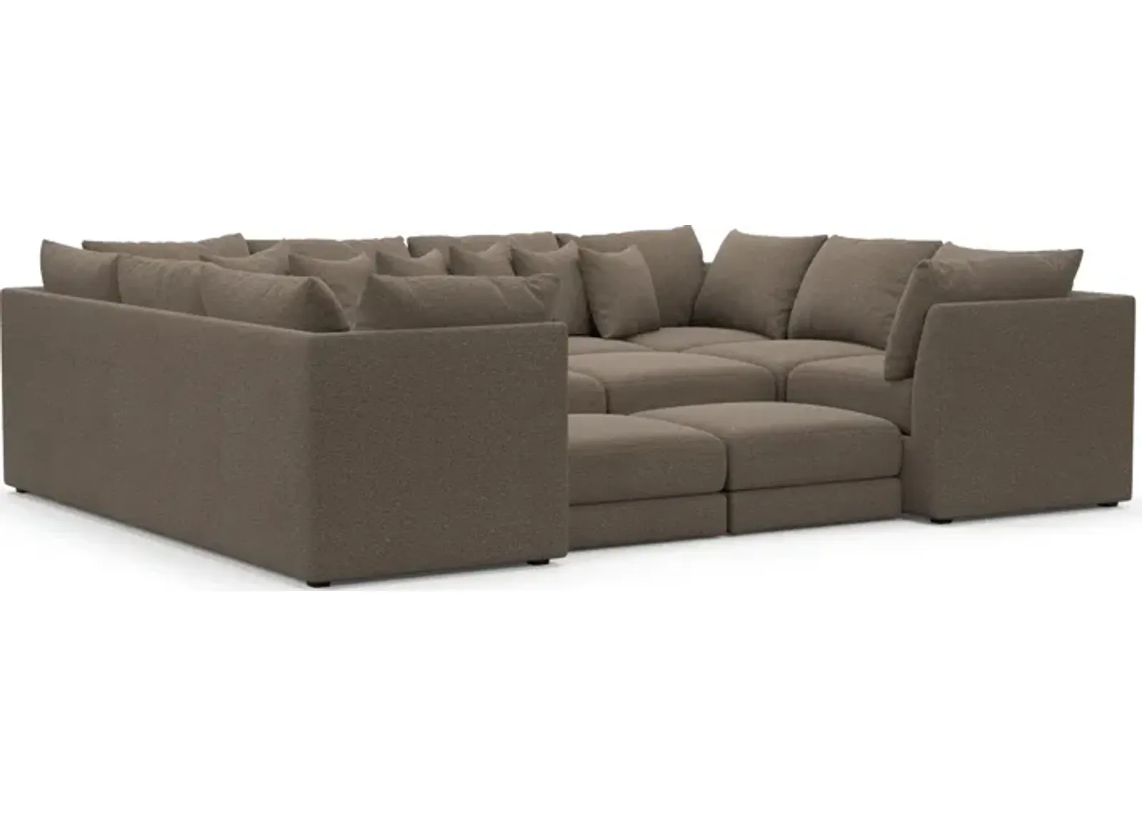 Nest Hybrid Comfort 7-Piece Pit Sectional - Liv Umber