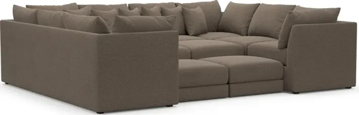 Nest Hybrid Comfort 7-Piece Pit Sectional - Liv Umber