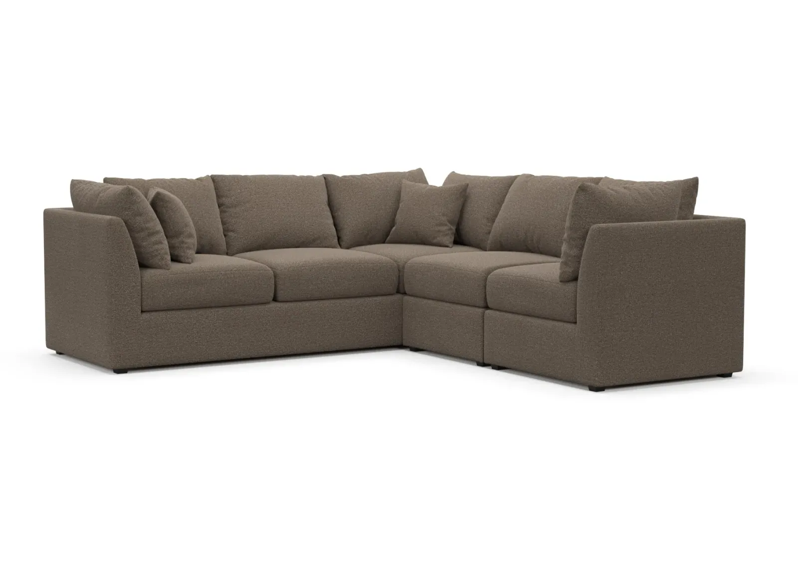 Nest Hybrid Comfort 3-Piece Small Sectional - Liv Umber