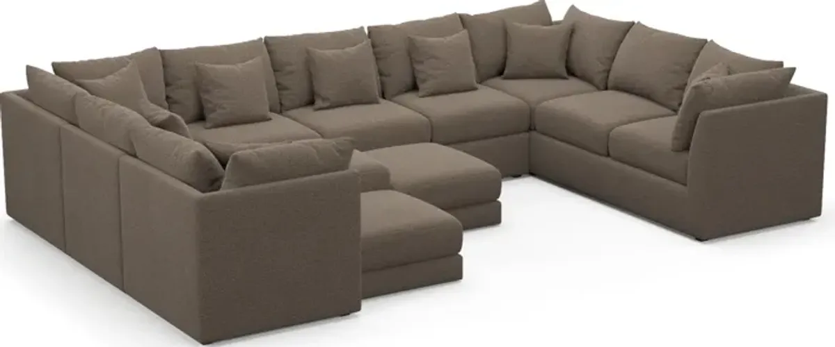 Nest Hybrid Comfort 9-Piece Large Pit Sectional - Liv Umber