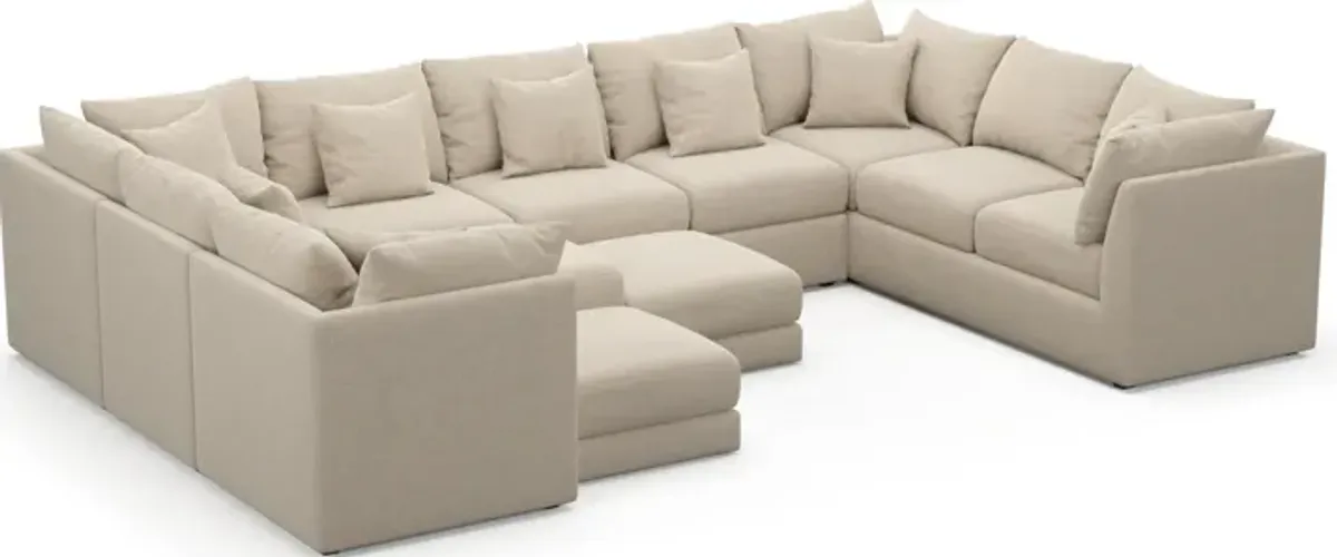 Nest Hybrid Comfort 9-Piece Large Pit Sectional - Basker Antique