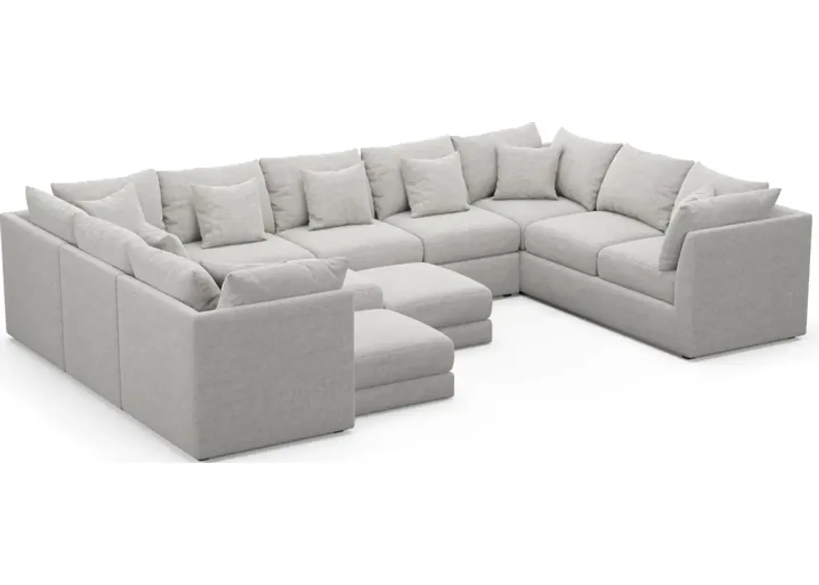 Nest Hybrid Comfort 9-Piece Large Pit Sectional - Adario Fog