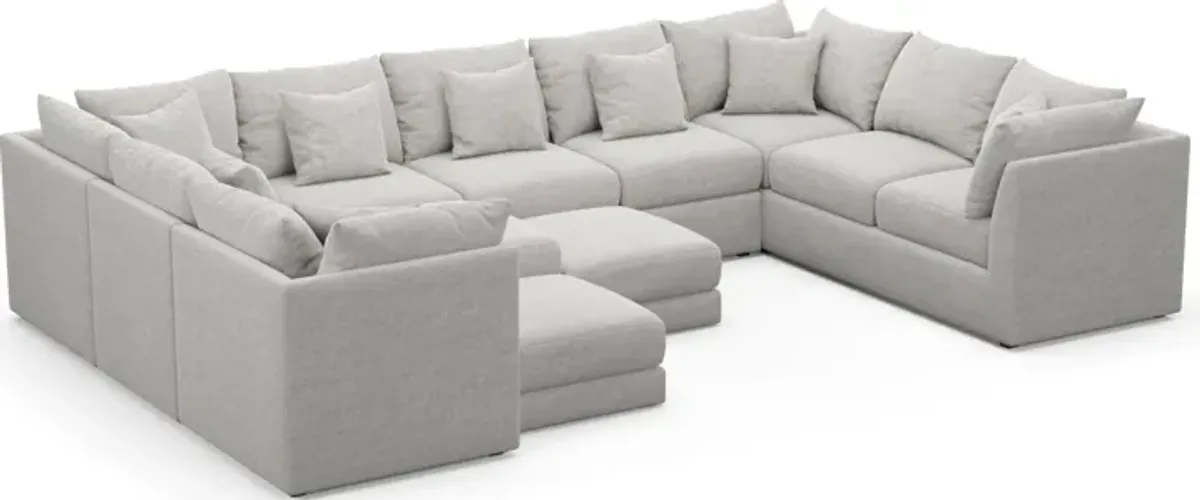 Nest Hybrid Comfort 9-Piece Large Pit Sectional - Adario Fog