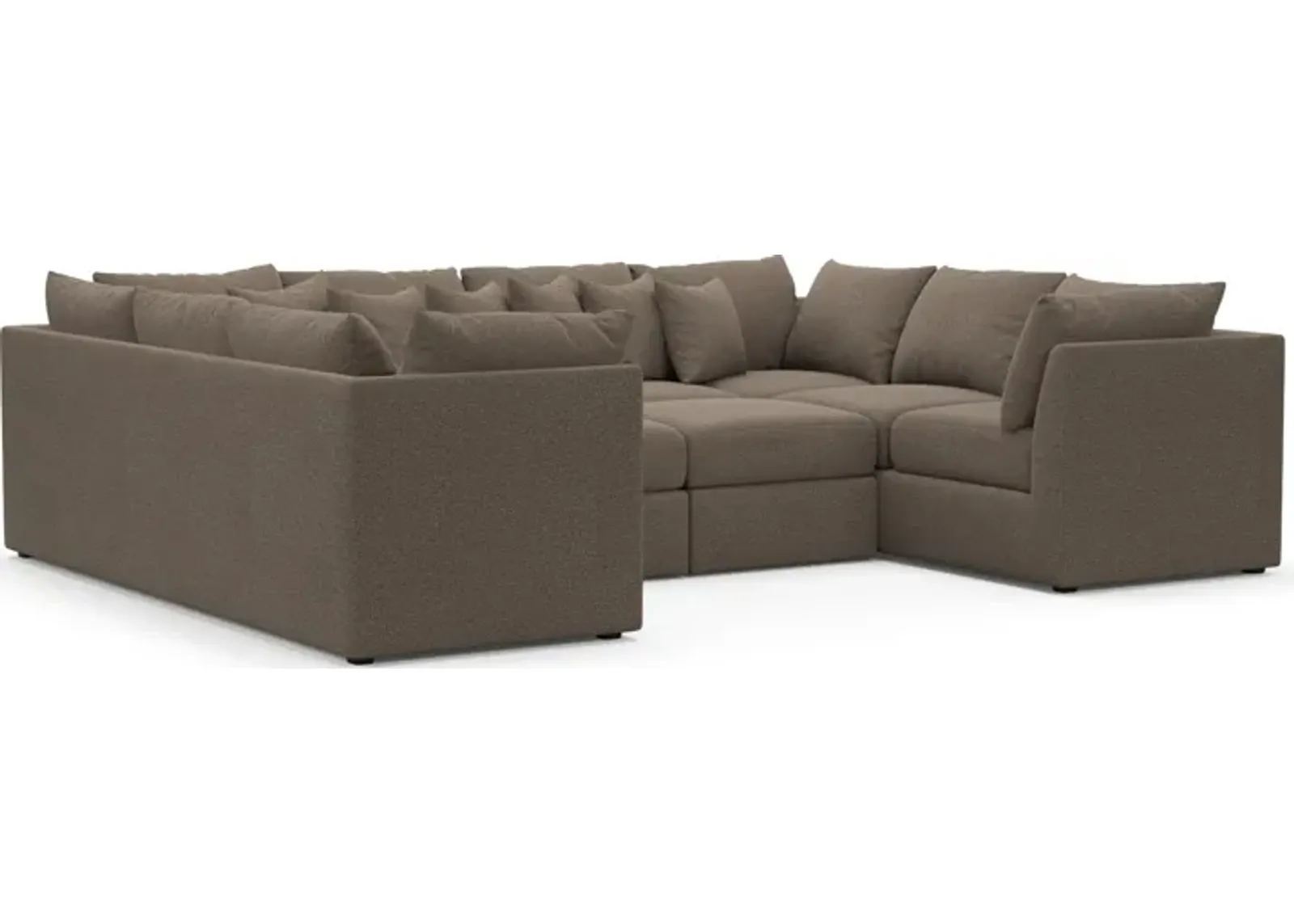 Nest Hybrid Comfort 5-Piece Pit Sectional - Liv Umber