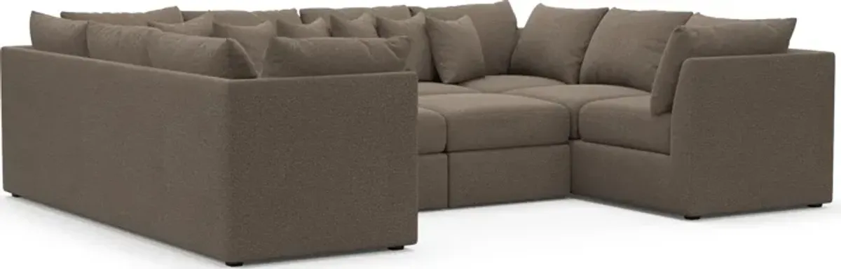 Nest Hybrid Comfort 5-Piece Pit Sectional - Liv Umber