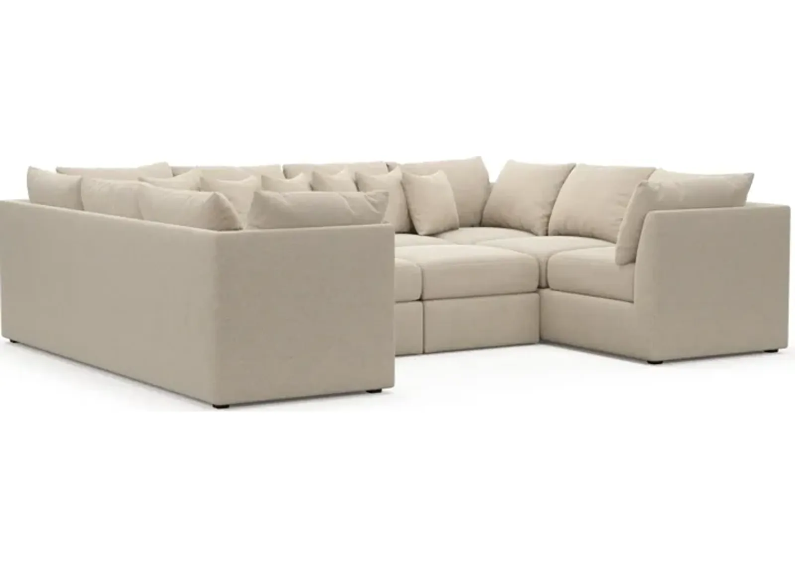 Nest Hybrid Comfort 5-Piece Pit Sectional - Basker Antique