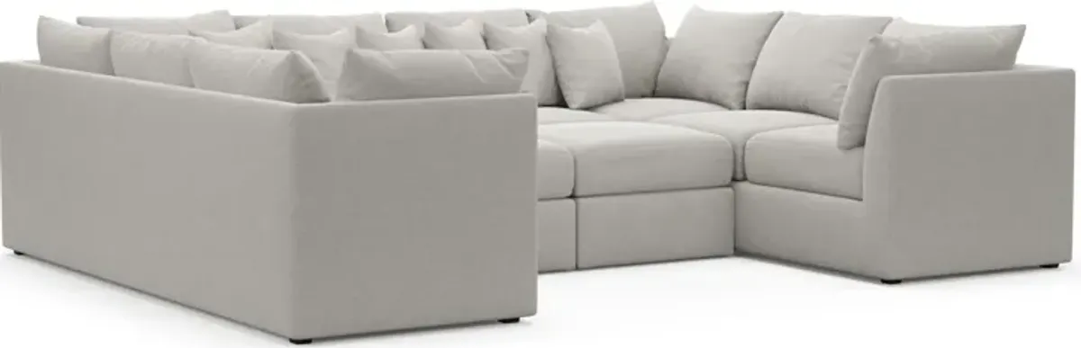 Nest Hybrid Comfort 5-Piece Pit Sectional - Basker Dove