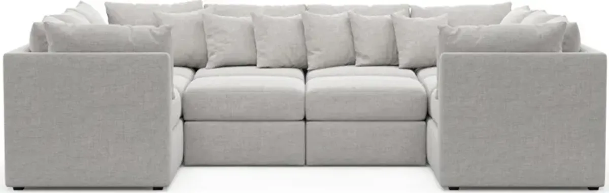 Nest Hybrid Comfort 5-Piece Pit Sectional - Adario Fog