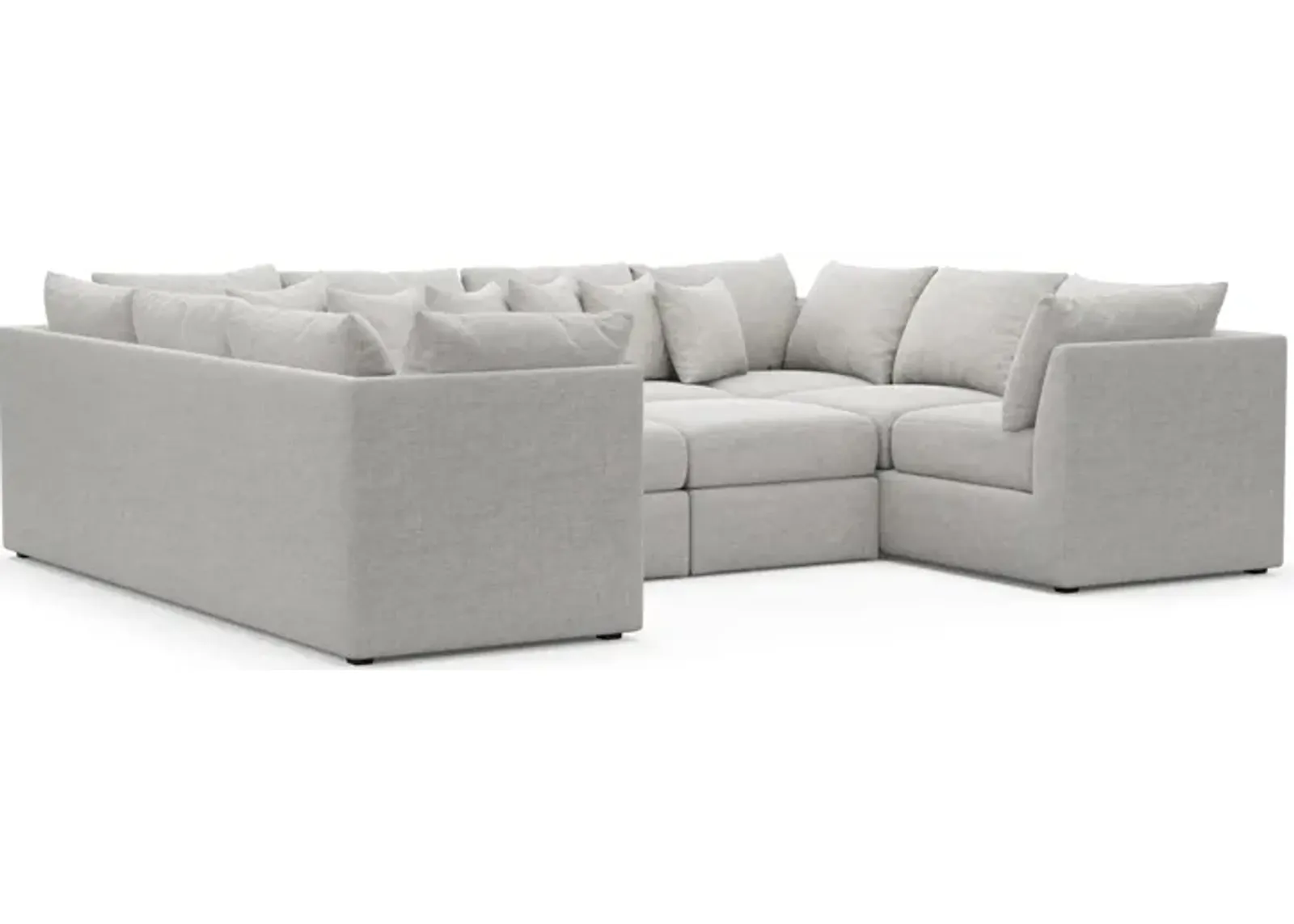 Nest Hybrid Comfort 5-Piece Pit Sectional - Adario Fog