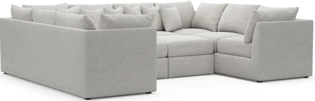 Nest Hybrid Comfort 5-Piece Pit Sectional - Adario Fog