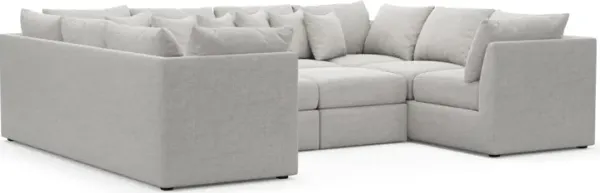 Nest Hybrid Comfort 5-Piece Pit Sectional - Adario Fog