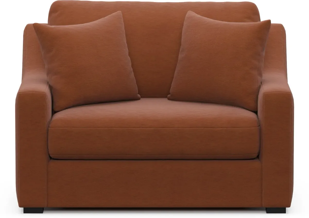 Dobson Foam Comfort Chair and a Half - Merrimac Brick
