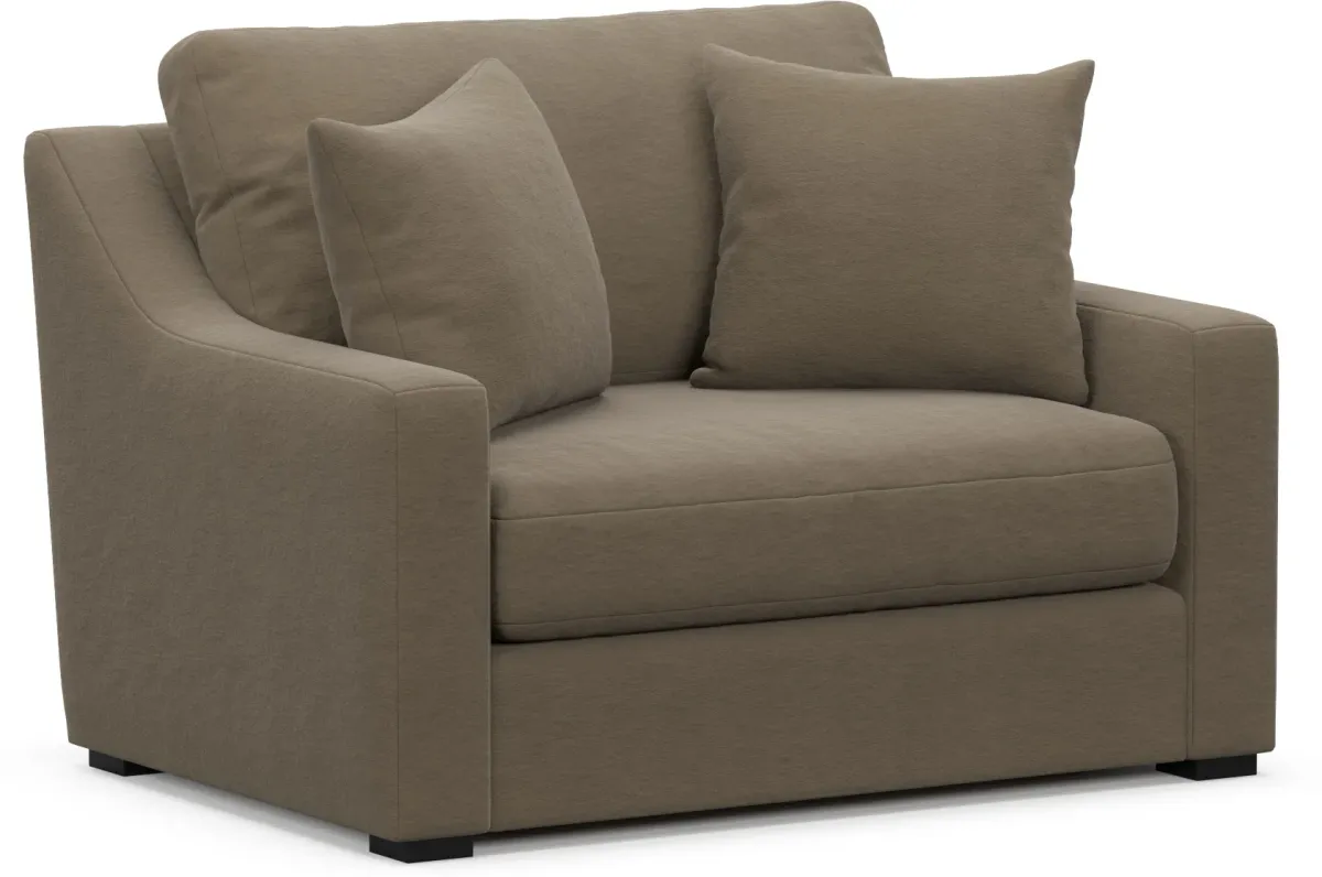 Dobson Foam Comfort Chair and a Half - Merrimac Brownstone