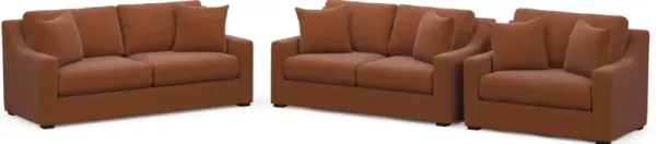 Dobson Foam Comfort 3 Pc. Living Room - Merrimac Brick